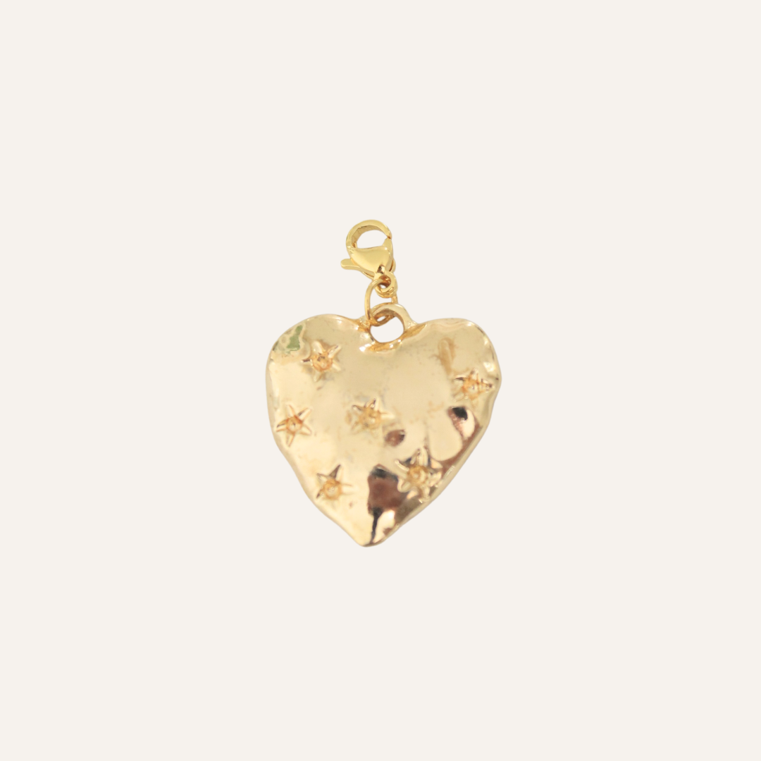 Charm Corazón con Estrellas